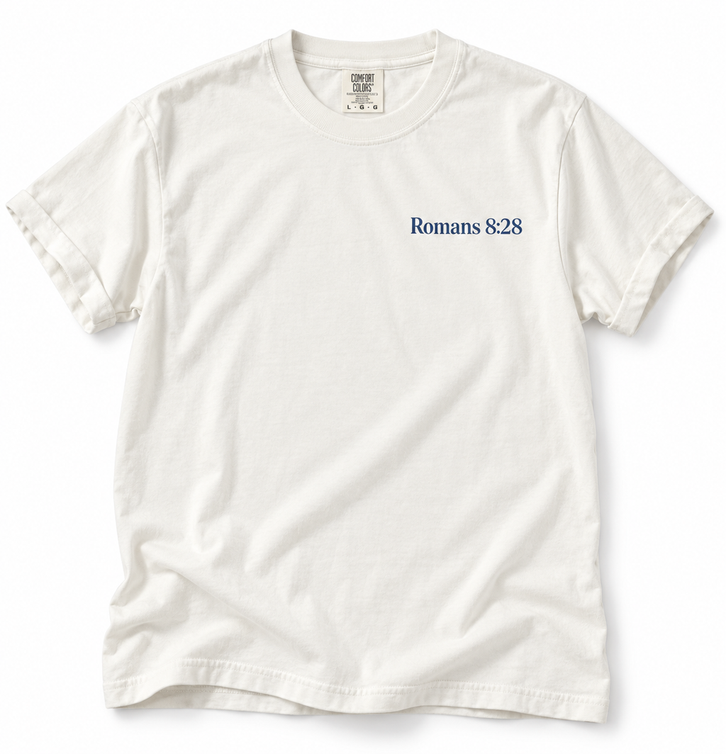 Built, Not Broken Tee — Romans 8:28
