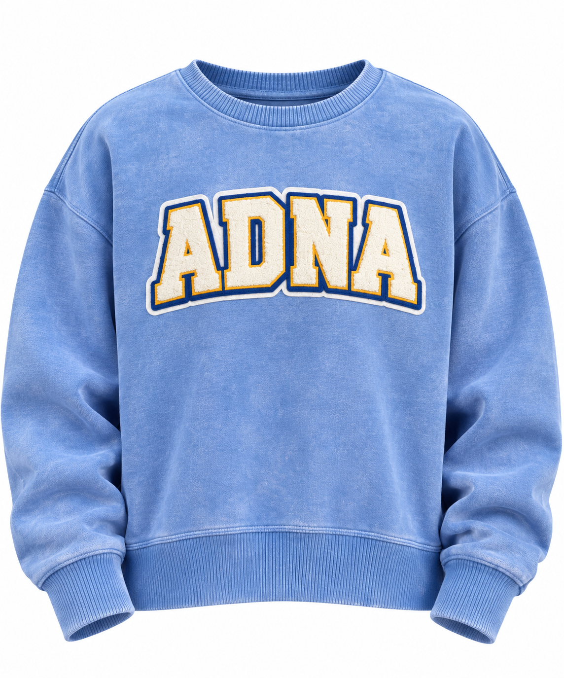 ADNA Cornflower Acid Wash Fleece Oversized Pullover