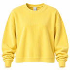 Pick Your Patch Yellow Corded Crewneck | Custom Chenille Game Day Sweatshirt
