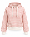 Red Striped French Terry Hoodie