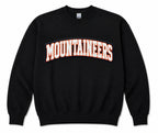 Pick Your Patch Chenille Patch Black Crewneck | Custom School Spirit Sweatshirt