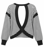 Striped Open-Back Knit