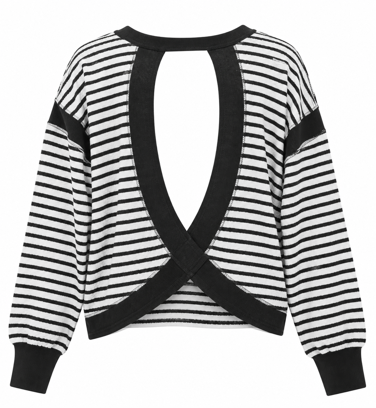 Striped Open-Back Knit