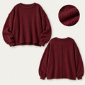 Pick Your Patch | Burgundy Textured Knit Top