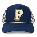 Navy Pick Your Patch Checkered Trucker Hat