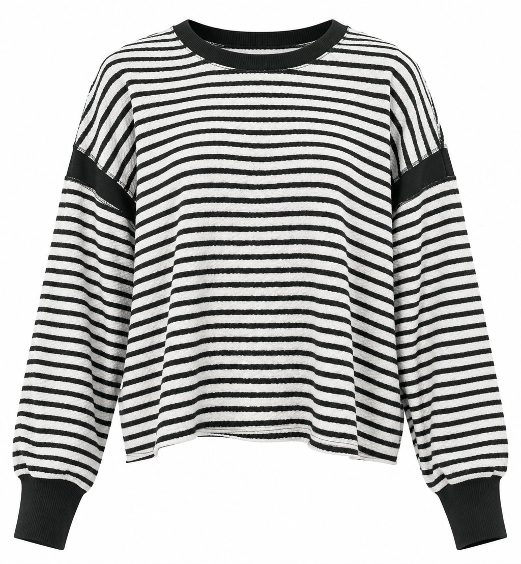 Striped Open-Back Knit