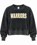 Pick Your Patch Charcoal Cropped Corded Crew | Custom Chenille Sweatshirt