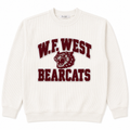 Oversized Ivory Game Day Corded Crew Sweatshirt | Custom Team Spirit Crewneck
