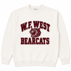 Oversized Ivory Game Day Corded Crew Sweatshirt | Custom Team Spirit Crewneck