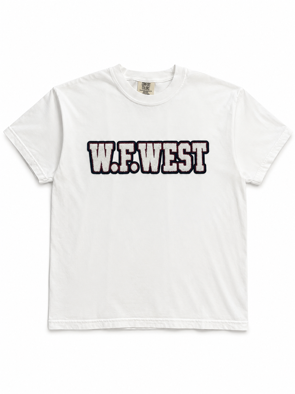 Pick Your Patch Comfort Colors® White T-Shirt | Custom Chenille Game Day Tee