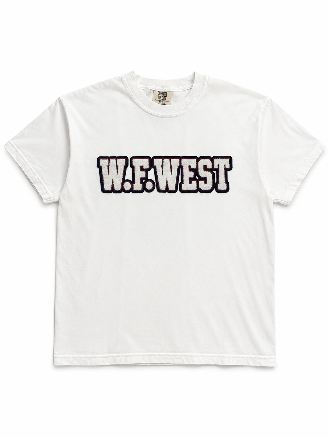 Pick Your Patch Comfort Colors® White T-Shirt | Custom Chenille Game Day Tee