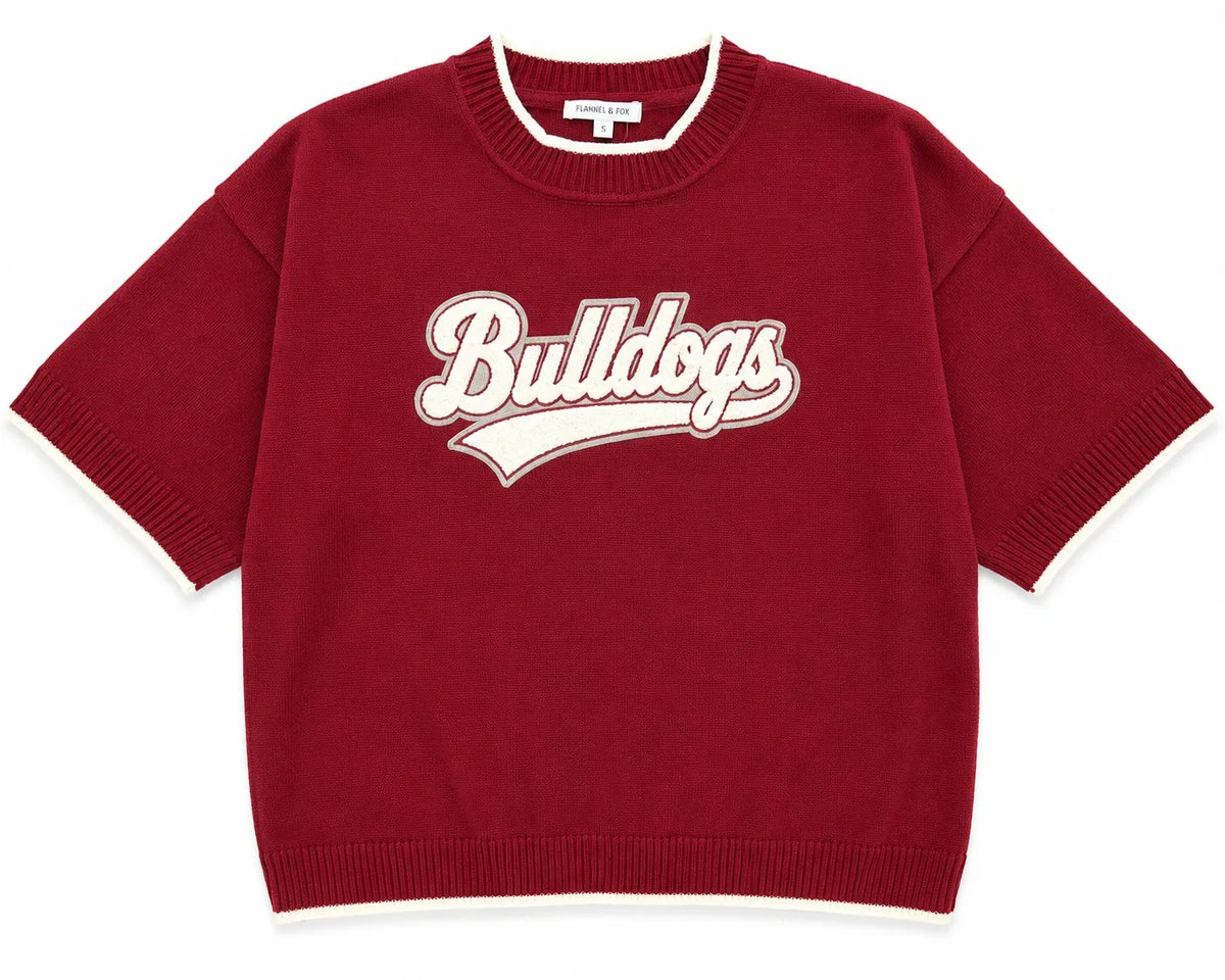 Maroon Pick Your Chenille Patch Sweater
