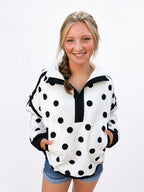 Black & White Polka Dot Game Day Pullover