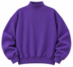 Purple Reversible Mock Neck Sweatshirt
