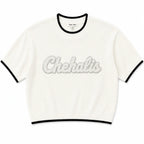 White Varsity Knit Game Day Top