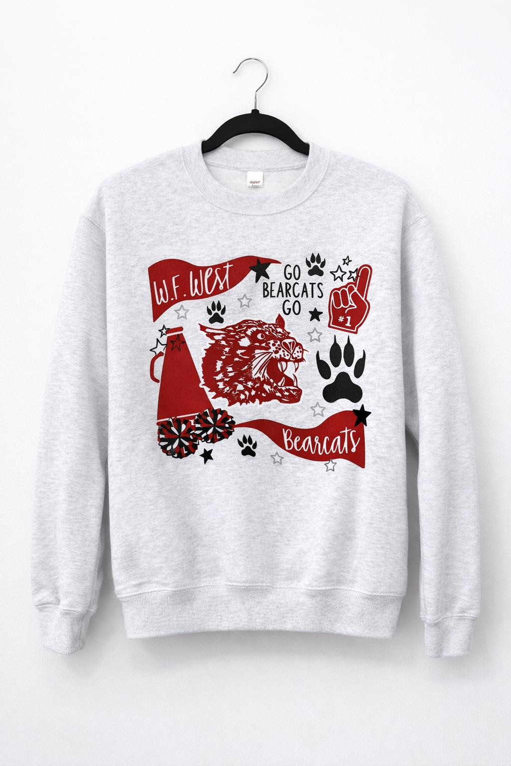 YOUTH W.F. West Bearcats Crewneck Sweatshirt | Game Day Spirit Wear