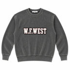 Oversized Pick Your Team Luxury Corded Crew Sweatshirt | Cream Chenille Patch