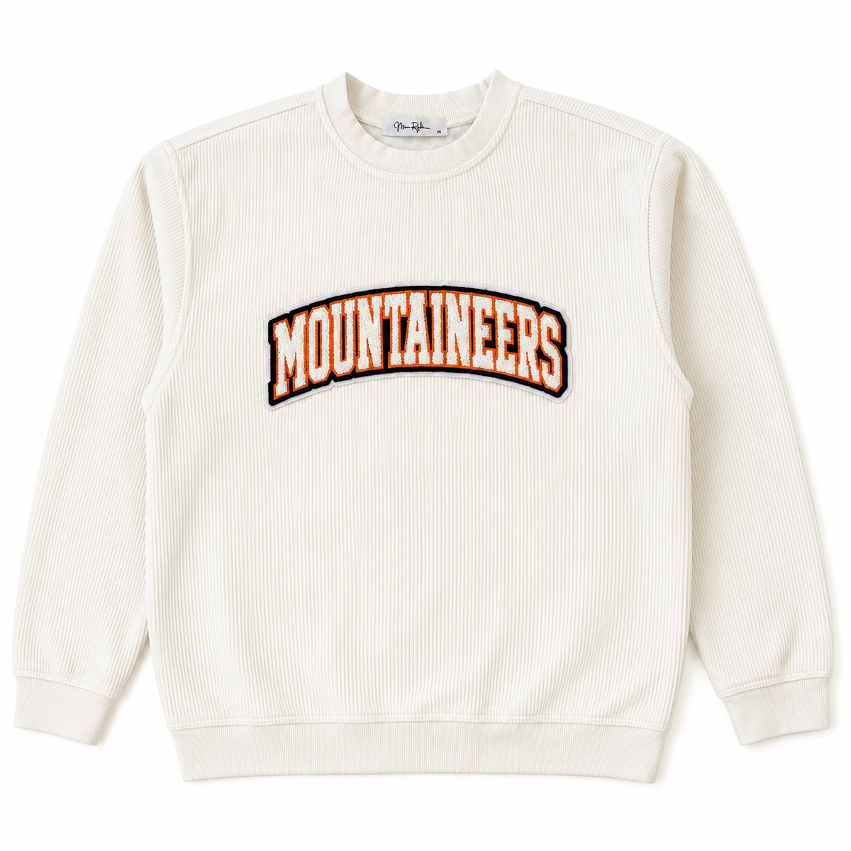 Oversized Ivory Game Day Corded Crew Sweatshirt | Custom Team Spirit Crewneck