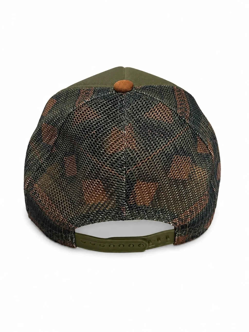 Chenille Cross Olive Trucker Hat