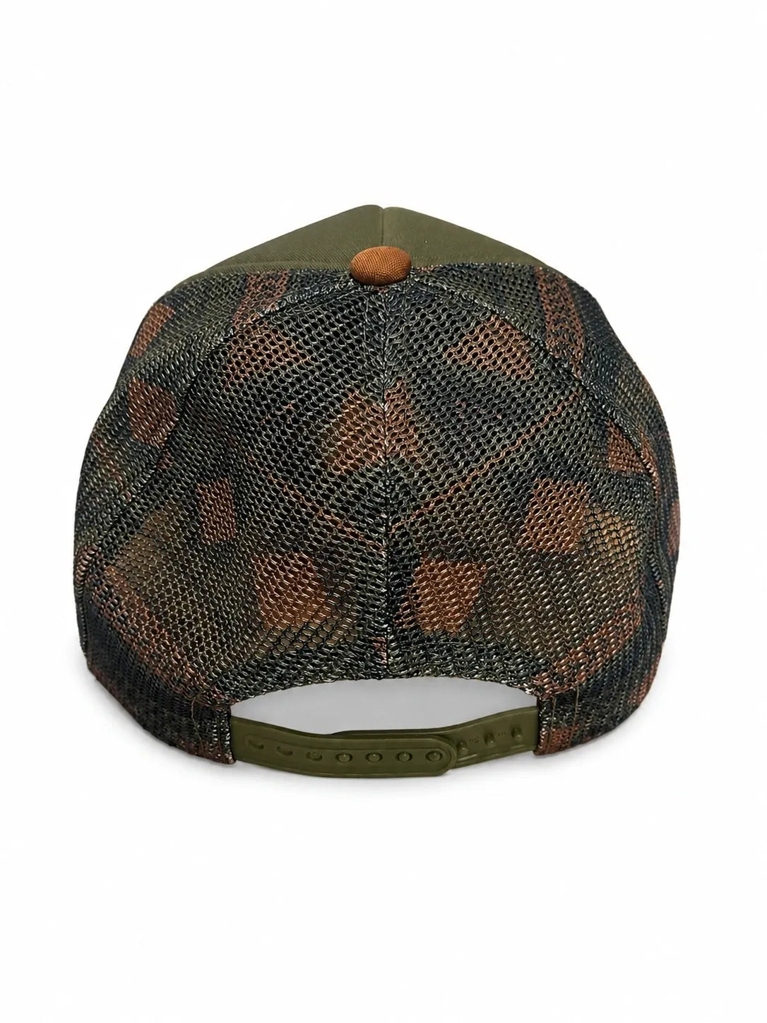 Chenille Cross Olive Trucker Hat
