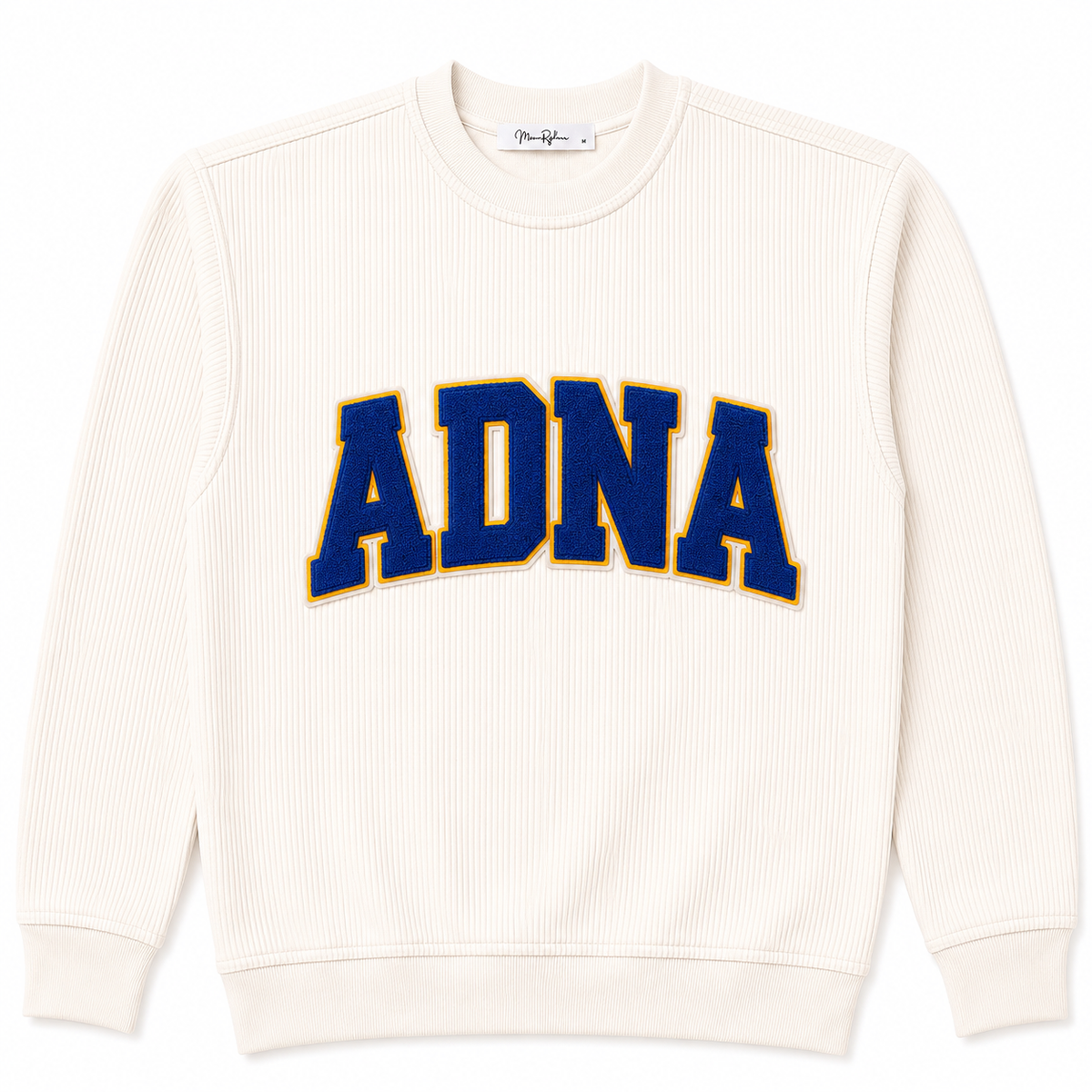 Oversized Ivory Game Day Corded Crew Sweatshirt | Custom Team Spirit Crewneck