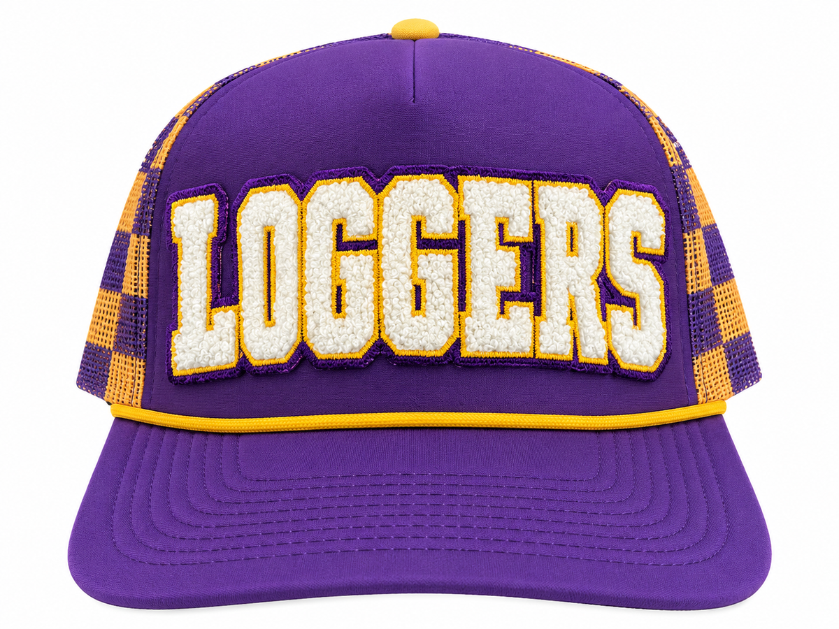 Onalaska Loggers Chenille Patch Trucker Hat