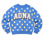 Pick Your Patch Polka Dot Game Day Crewneck | Custom Chenille Sweatshirt