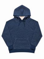 Navy Striped French Terry Hoodie