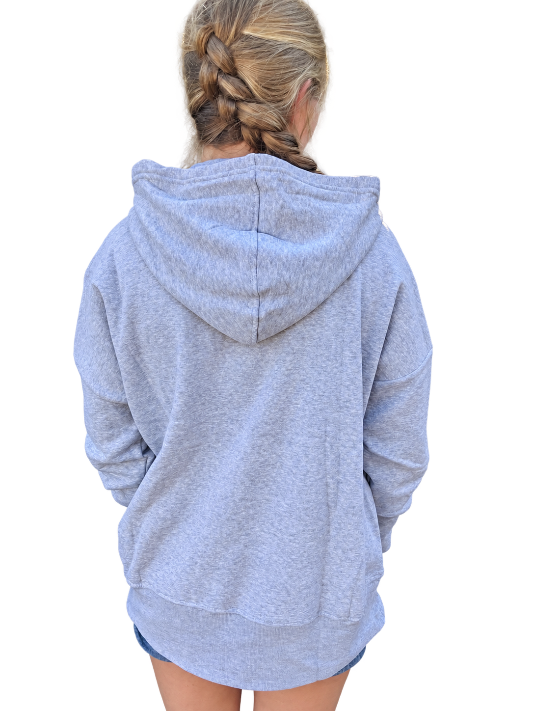 Half Button Hooded Pullover