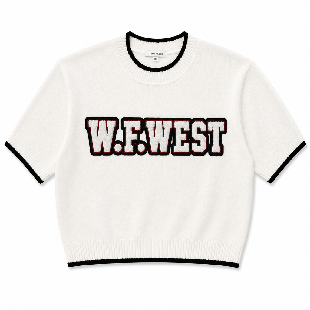 White Varsity Knit Game Day Top