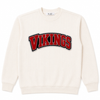 Oversized Ivory Game Day Corded Crew Sweatshirt | Custom Team Spirit Crewneck