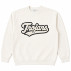 Oversized Ivory Game Day Corded Crew Sweatshirt | Custom Team Spirit Crewneck