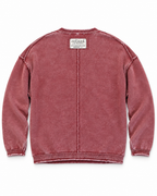 FAITH Burgundy Washed Raw Edge Sweater