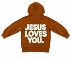 Youth Jesus Loves You Camel Hoodie | Christian Kids Hoodie
