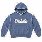 Crochet Trim Hoodie | Blue Chenille Game Day Hoodie