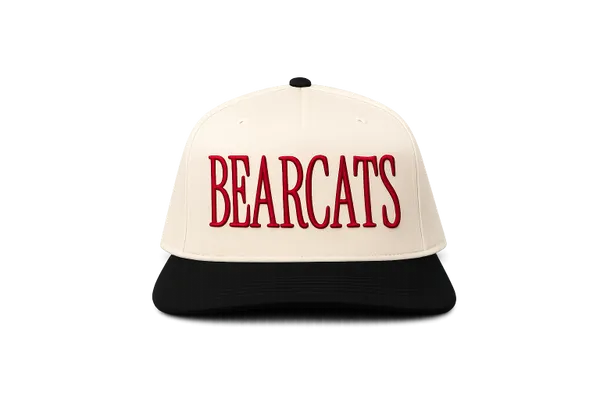 Bearcats Classic Snapback Hat – Cream & Black