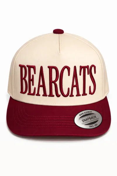 Bearcats Vintage Snapback Hat – Cream & Maroon