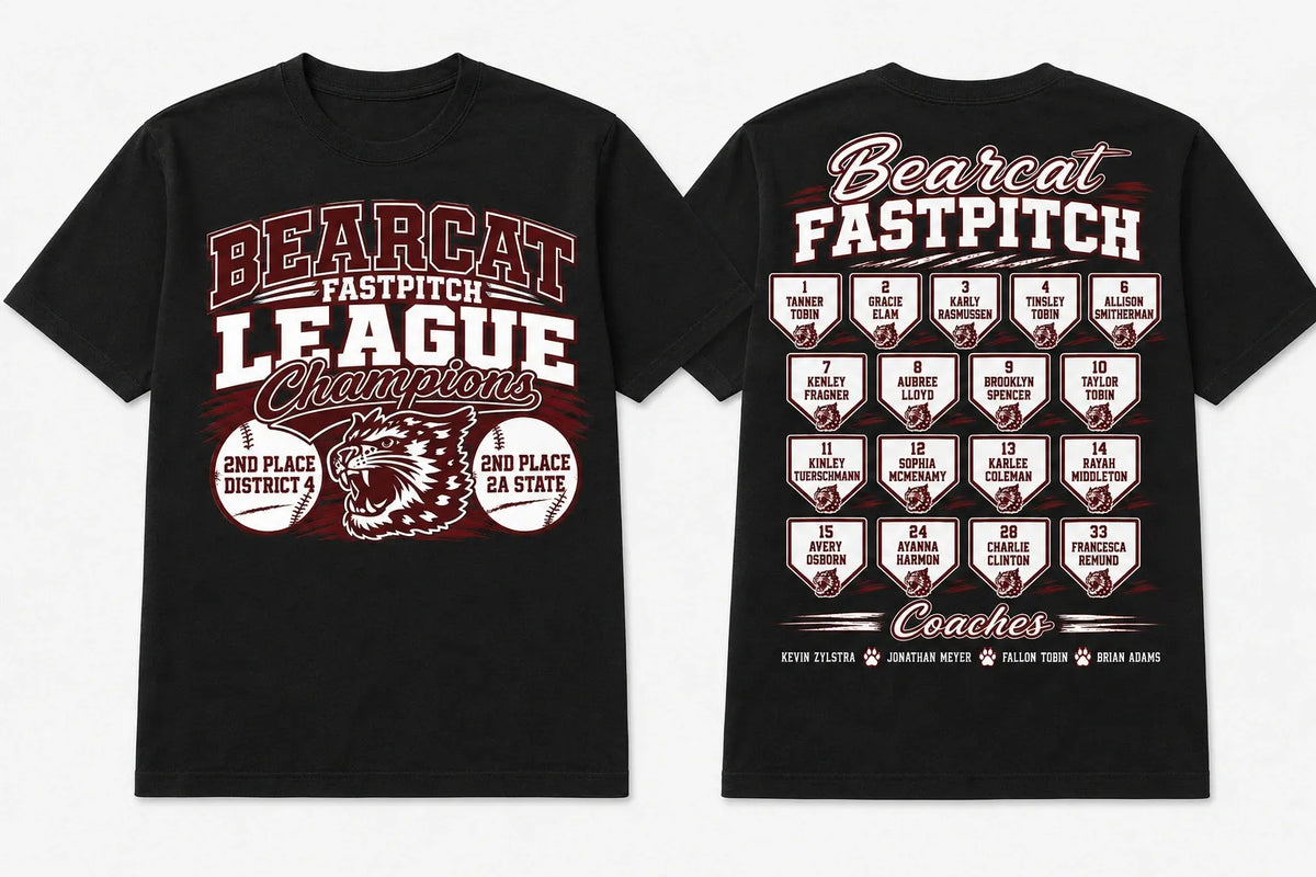 Bearcat Fastpitch League Champions Crewneck & Tee