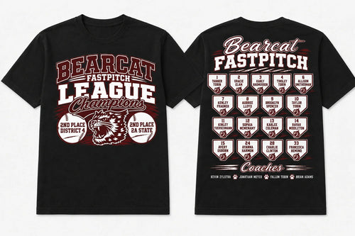 Bearcat Fastpitch League Champions Crewneck & Tee
