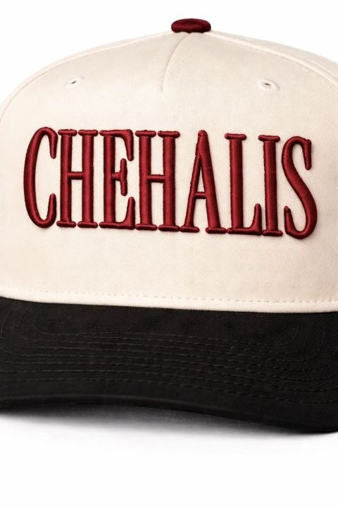 Chehalis Classic Snapback Hat – Cream & Black