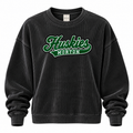 Oversized Distressed Black Pick Your Patch Luxury Corded Crew Sweatshirt