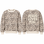 Jesus Loves You Leopard Crewneck