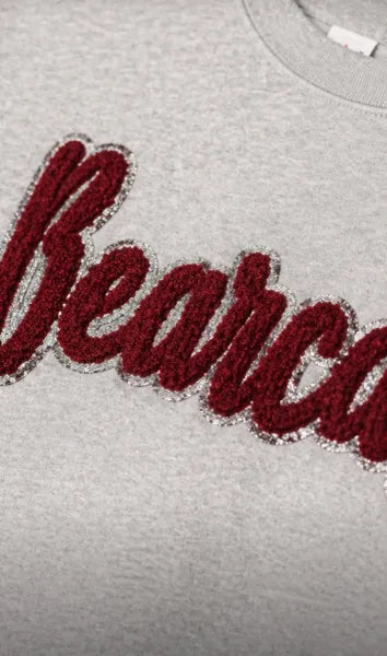 Pick Your Chenille Patch Grey Crewneck