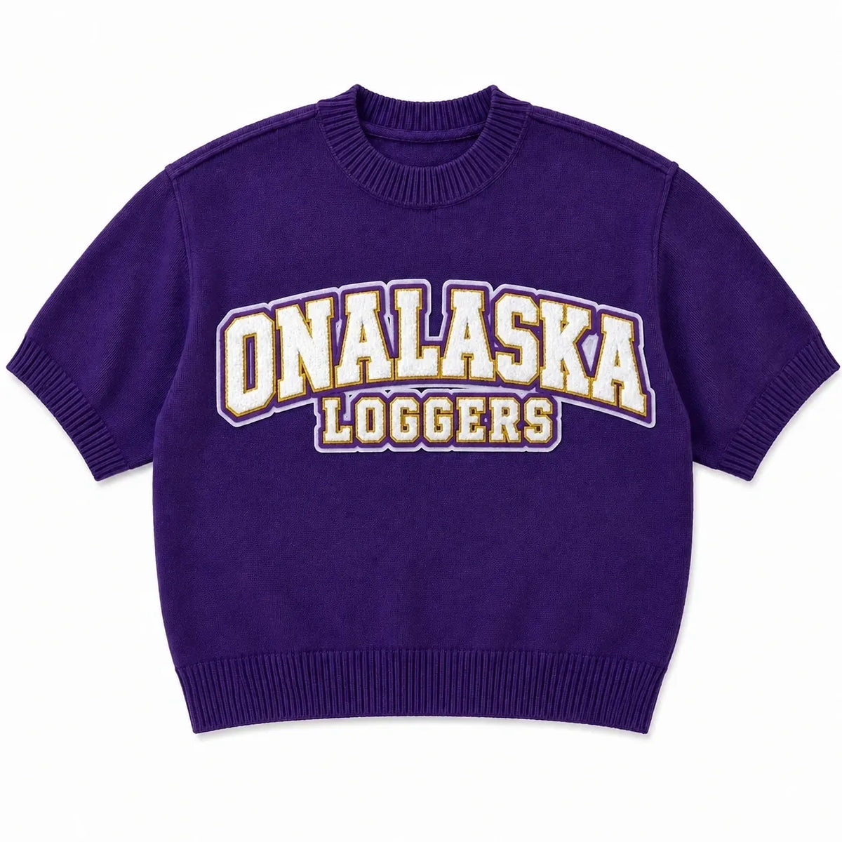 Loggers Lightweight Knit Sweater | Purple Chenille Game Day Sweater