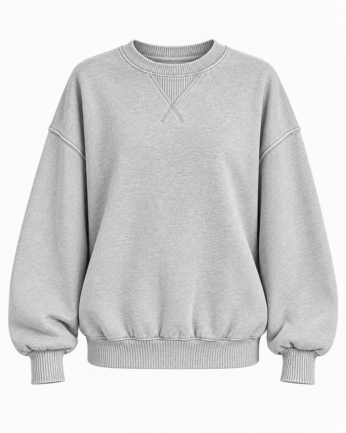 Sleet Acid Washed Oversized Fleece Crewneck